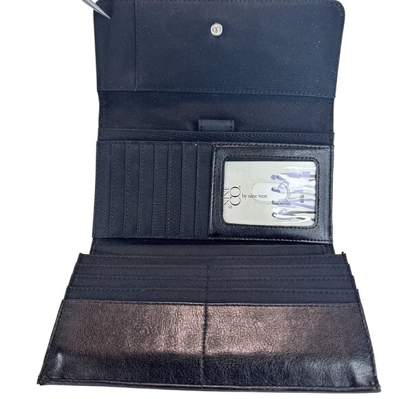 Nine & Co Black Leather Wallet Full Size TriFold NEW OLD STOCK Vintage 90s‎ Tags - Picture 15 of 16